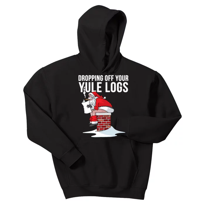 Dropping Off Your Yule Logs Kids Hoodie