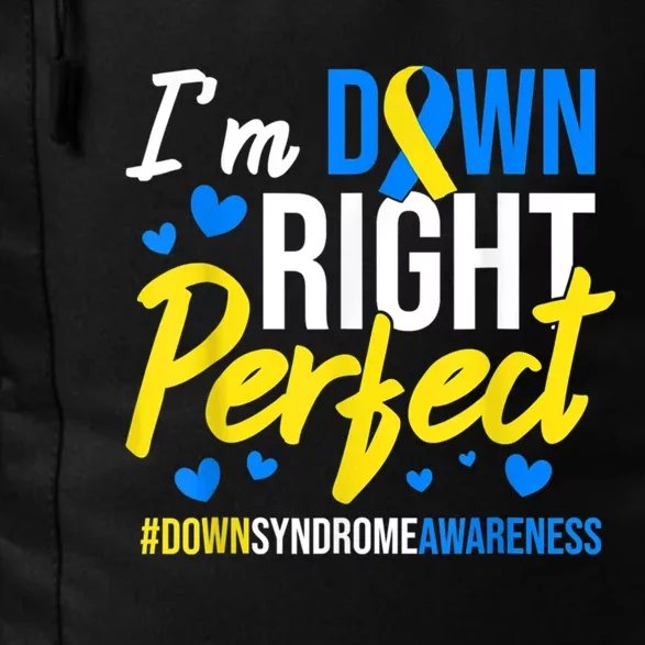 Down Right Perfect World Down Syndrome Awareness  Day Ribbon Daily Commute Backpack