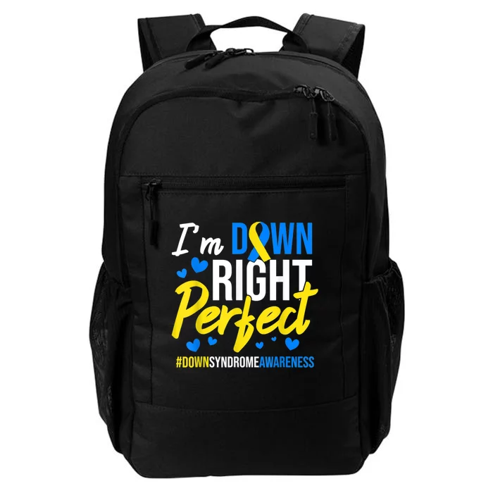 Down Right Perfect World Down Syndrome Awareness  Day Ribbon Daily Commute Backpack