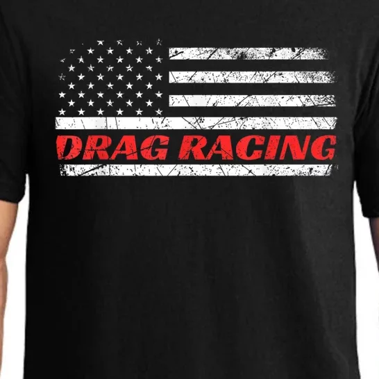 Drag Racing Patriotic American Drag Racer Apparel Design Pajama Set