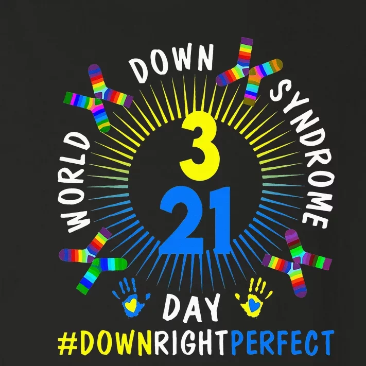 Down Right Perfect World Down Syndrome Awareness Day Socks Toddler Long Sleeve Shirt