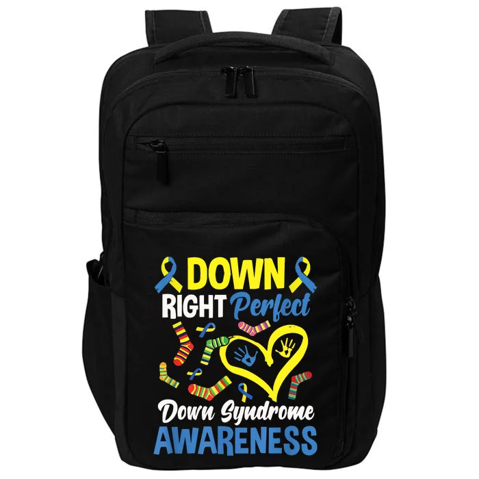 Down Right Perfect Down Syndrome Awareness Impact Tech Backpack