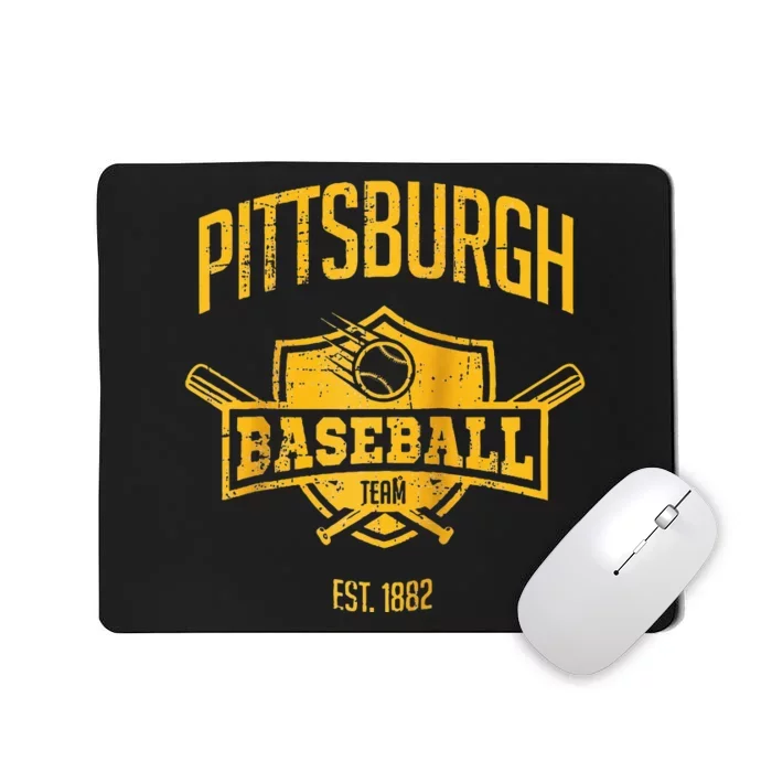 Distressed Retro Pirate Look Party Tailgate Gameday Fan Gift Raglan Baseball Mousepad