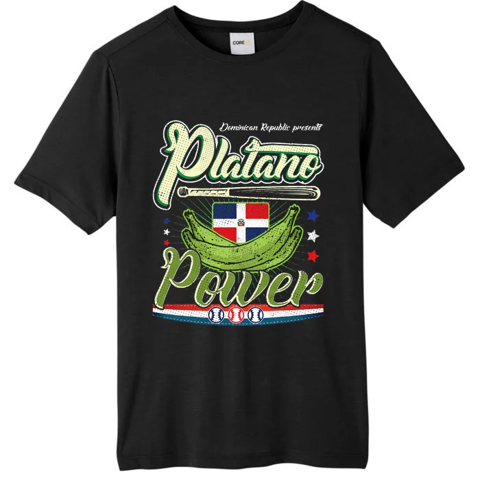 Dominican Republic Platano Power Baseball DR Flag ChromaSoft Performance T-Shirt