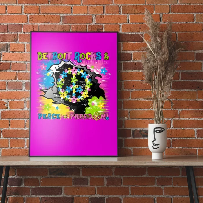 Detroit Rocks Peace Freedom Poster