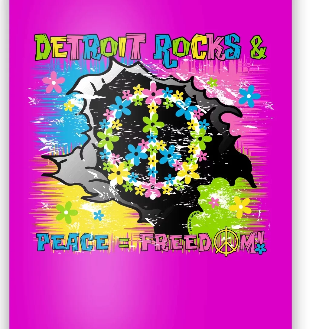 Detroit Rocks Peace Freedom Poster