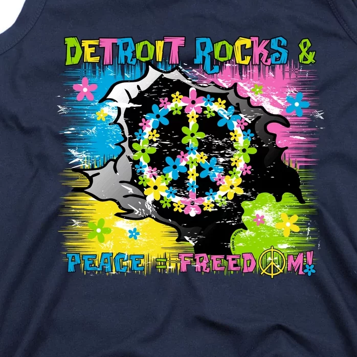 Detroit Rocks Peace Freedom Tank Top