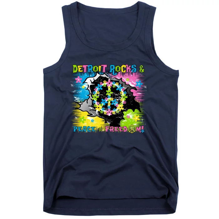 Detroit Rocks Peace Freedom Tank Top