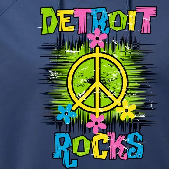 Detroit Rocks Peace Performance Fleece Hoodie