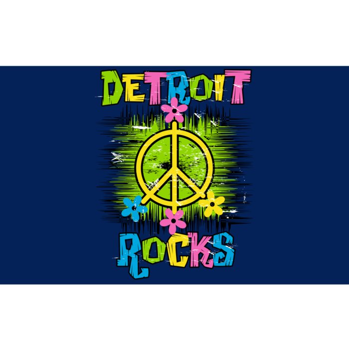 Detroit Rocks Peace Bumper Sticker