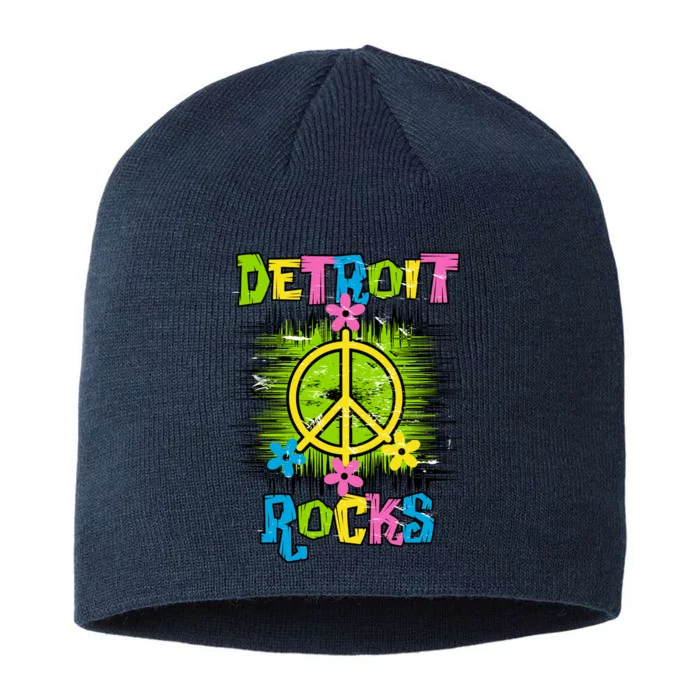 Detroit Rocks Peace 8 1/2in Sustainable Knit Beanie