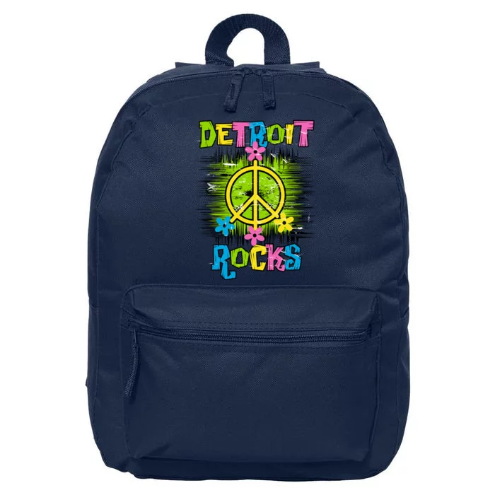 Detroit Rocks Peace 16 in Basic Backpack