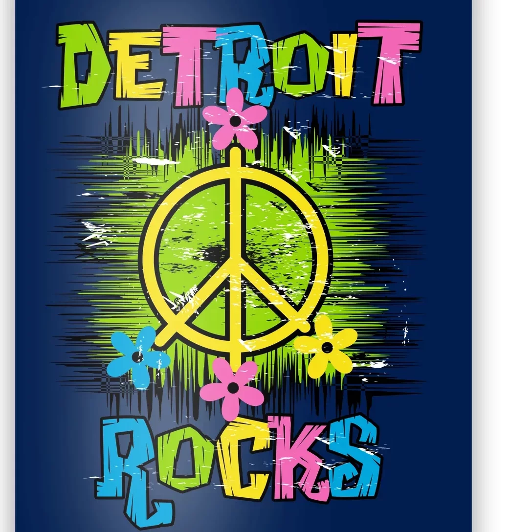 Detroit Rocks Peace Poster