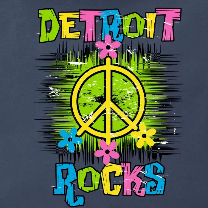 Detroit Rocks Peace Zip Tote Bag