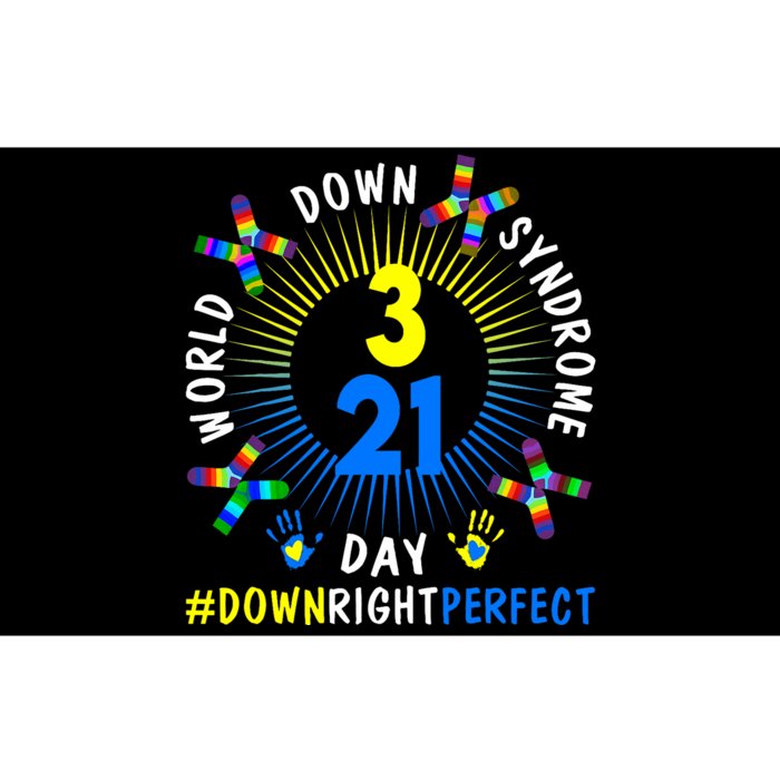 Down Right Perfect World Down Syndrome Awareness Day Socks Bumper Sticker