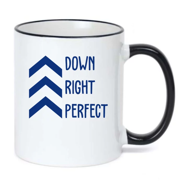 Down Right Perfect Down Syndrome Awareness Black Color Changing Mug