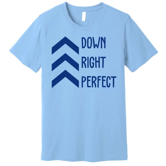 Down Right Perfect Down Syndrome Awareness Premium T-Shirt