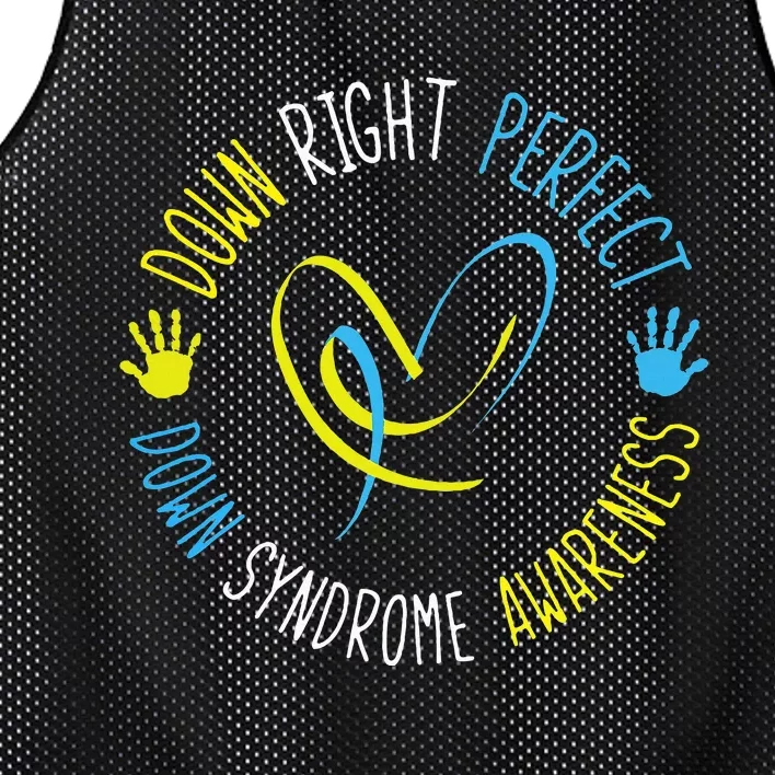 Down Right Perfect Down Syndrome Awareness Mesh Reversible Basketball Jersey Tank