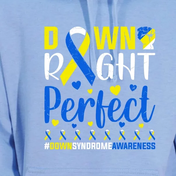 Down Right Perfect Down Syndrome Awareness Day Gift Unisex Surf Hoodie