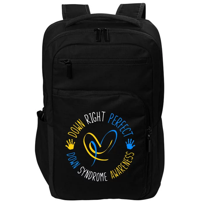 down right perfect down syndrome awareness Impact Tech Backpack