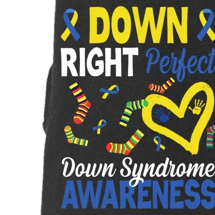 Down Right Perfect Down Syndrome Awareness Heart Sock Doggie 3-End Fleece Hoodie