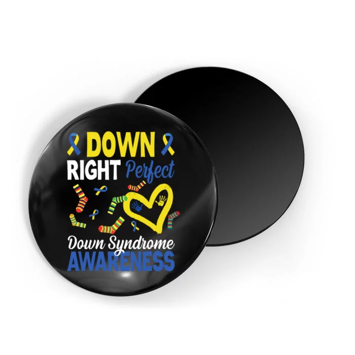 Down Right Perfect Down Syndrome Awareness Heart Sock Magnet