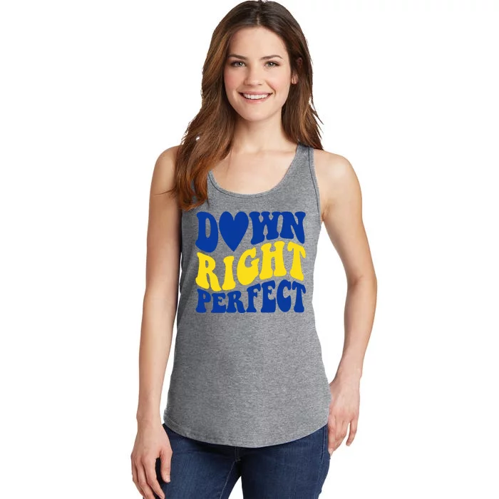 Down Right Perfect Down Syndrome Awareness Ladies Essential Tank