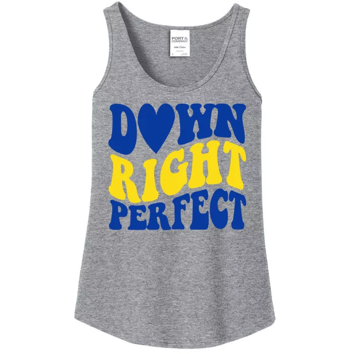 Down Right Perfect Down Syndrome Awareness Ladies Essential Tank