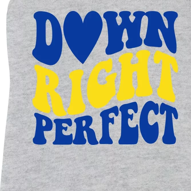 Down Right Perfect Down Syndrome Awareness Women's Racerback Tank