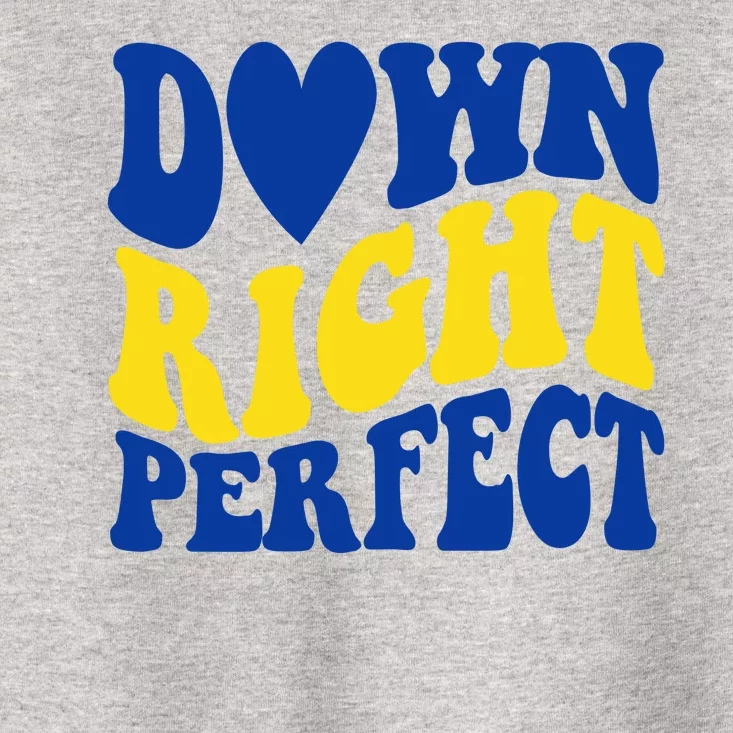 Down Right Perfect Down Syndrome Awareness Toddler T-Shirt