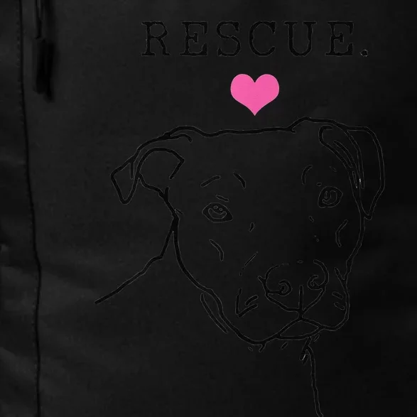 Dog Rescue Pitbull Cute Heart Adopt Pet Animal Dog Lover Daily Commute Backpack