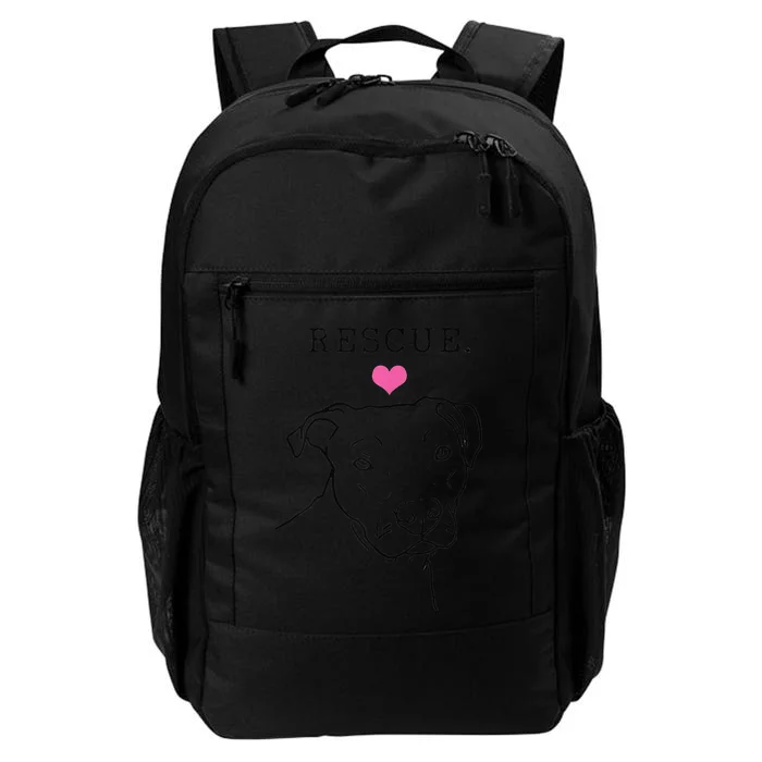 Dog Rescue Pitbull Cute Heart Adopt Pet Animal Dog Lover Daily Commute Backpack