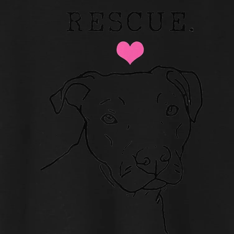 Dog Rescue Pitbull Cute Heart Adopt Pet Animal Dog Lover Women's Crop Top Tee