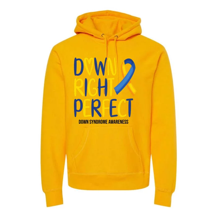 Down Right Perfect Down Syndrome Awareness Premium Hoodie