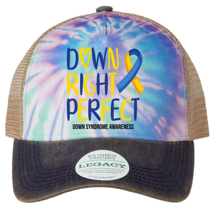 Down Right Perfect Down Syndrome Awareness Legacy Tie Dye Trucker Hat