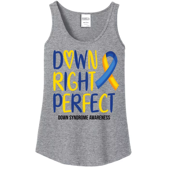 Down Right Perfect Down Syndrome Awareness Ladies Essential Tank