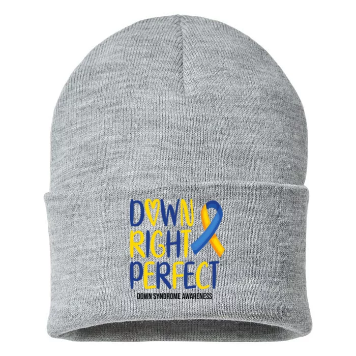 Down Right Perfect Down Syndrome Awareness Sustainable Knit Beanie