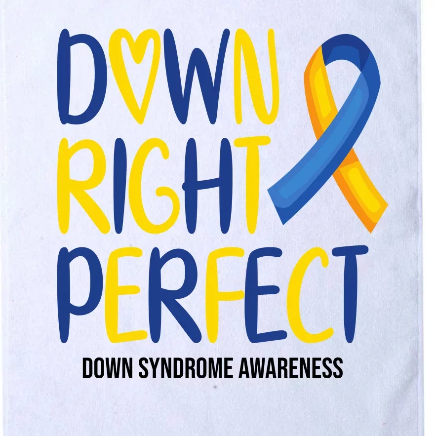 Down Right Perfect Down Syndrome Awareness Platinum Collection Golf Towel