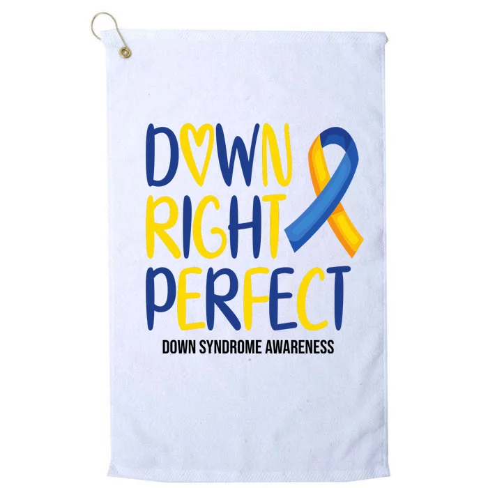 Down Right Perfect Down Syndrome Awareness Platinum Collection Golf Towel