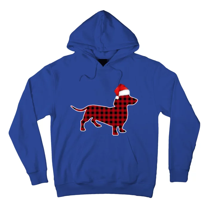 Dachshund Red Plaid Buffalo Christmas Pajamas Family Funny Gift Hoodie