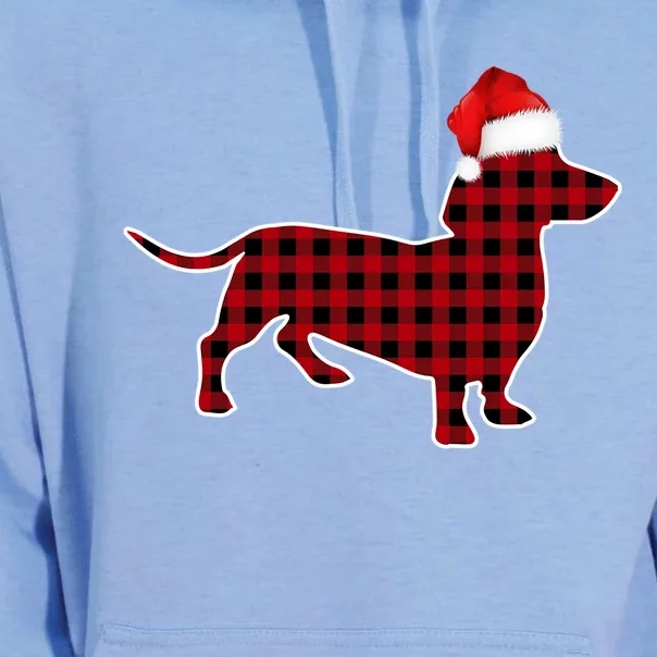 Dachshund Red Plaid Buffalo Christmas Pajamas Family Funny Gift Unisex Surf Hoodie