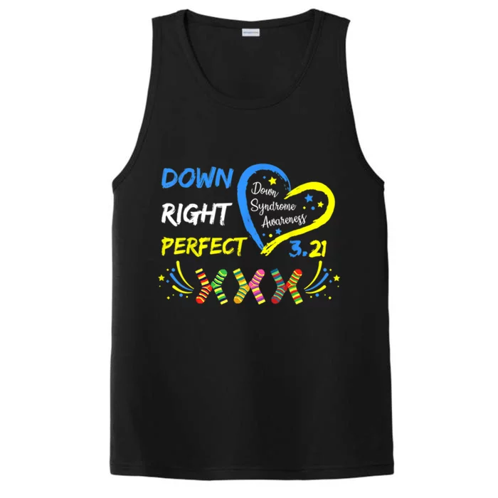 Down Right Perfect Down Syndrome Awareness Performance Tank