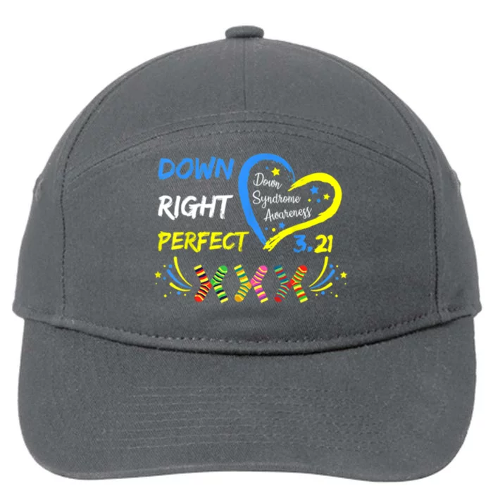 Down Right Perfect Down Syndrome Awareness 7-Panel Snapback Hat