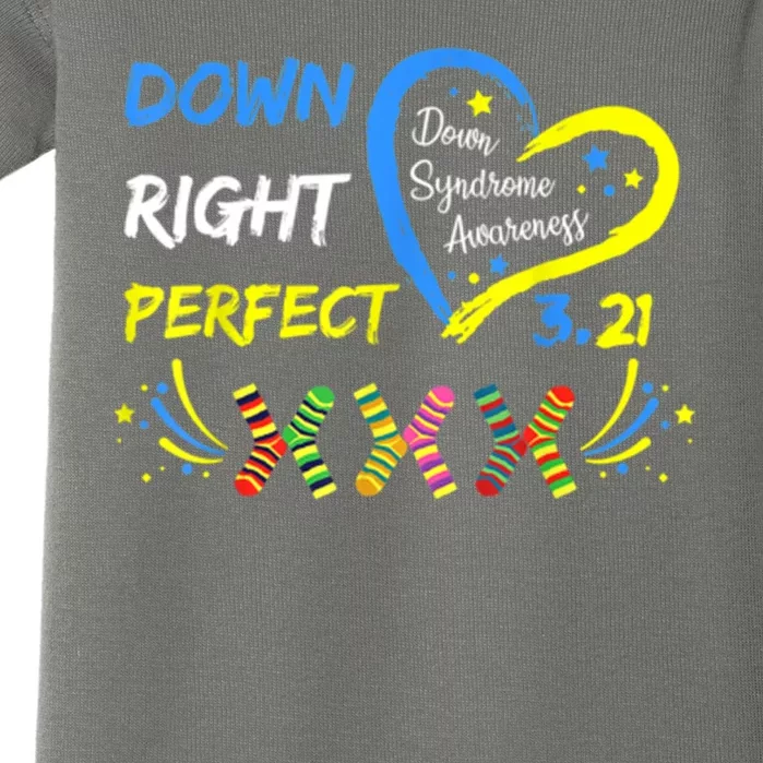 Down Right Perfect Down Syndrome Awareness Baby Bodysuit