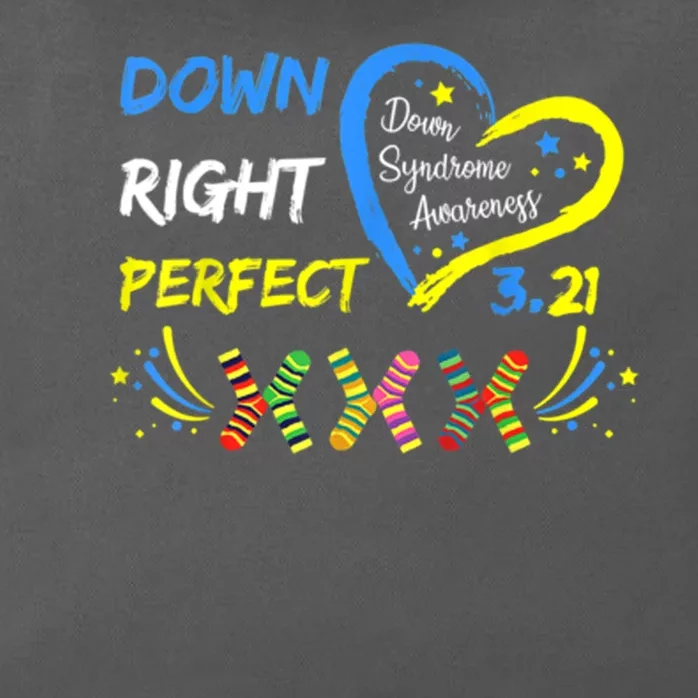 Down Right Perfect Down Syndrome Awareness Zip Tote Bag