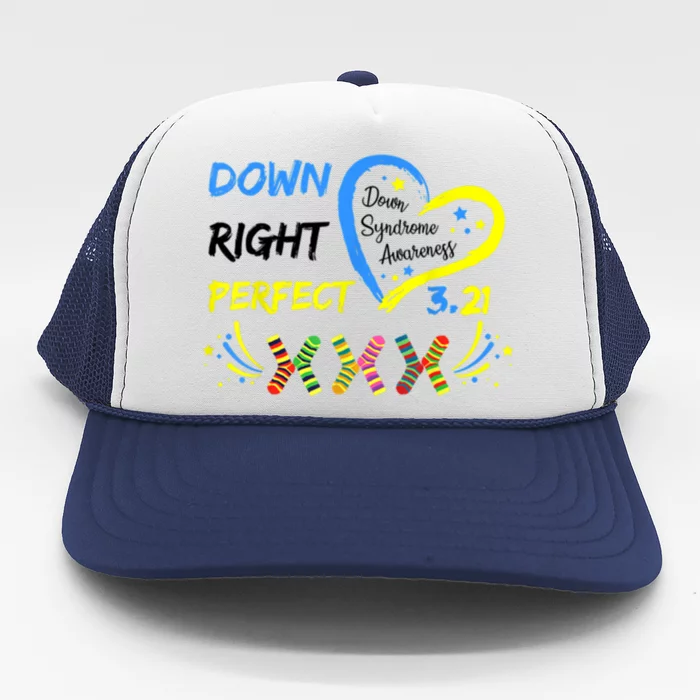 Down Right Perfect Down Syndrome Awareness Trucker Hat