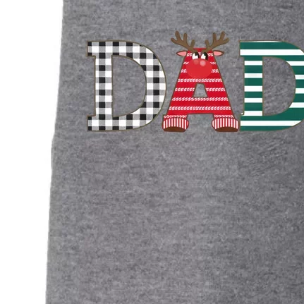 Dad Reindeer Plaid Christmas Holiday Design Doggie 3-End Fleece Hoodie