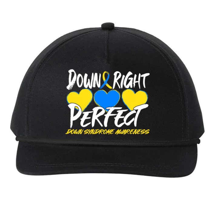 Down Right Perfect Down Syndrome Awareness Snapback Five-Panel Rope Hat