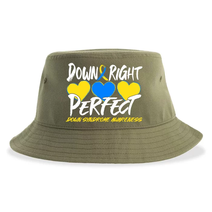 Down Right Perfect Down Syndrome Awareness Sustainable Bucket Hat