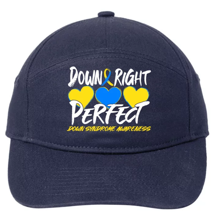 Down Right Perfect Down Syndrome Awareness 7-Panel Snapback Hat